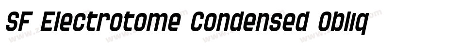 SF Electrotome Condensed Oblique字体转换